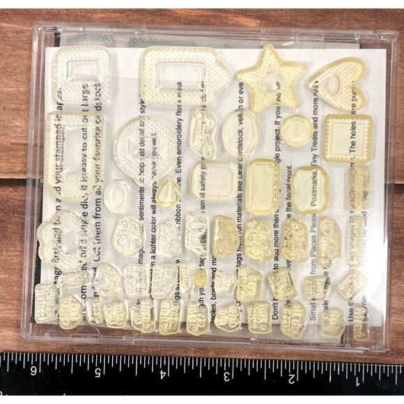 Clear Stamp Set With Dies For Card Making & Scrapbooking - Sentiments & Frames - Picture 2 of 9